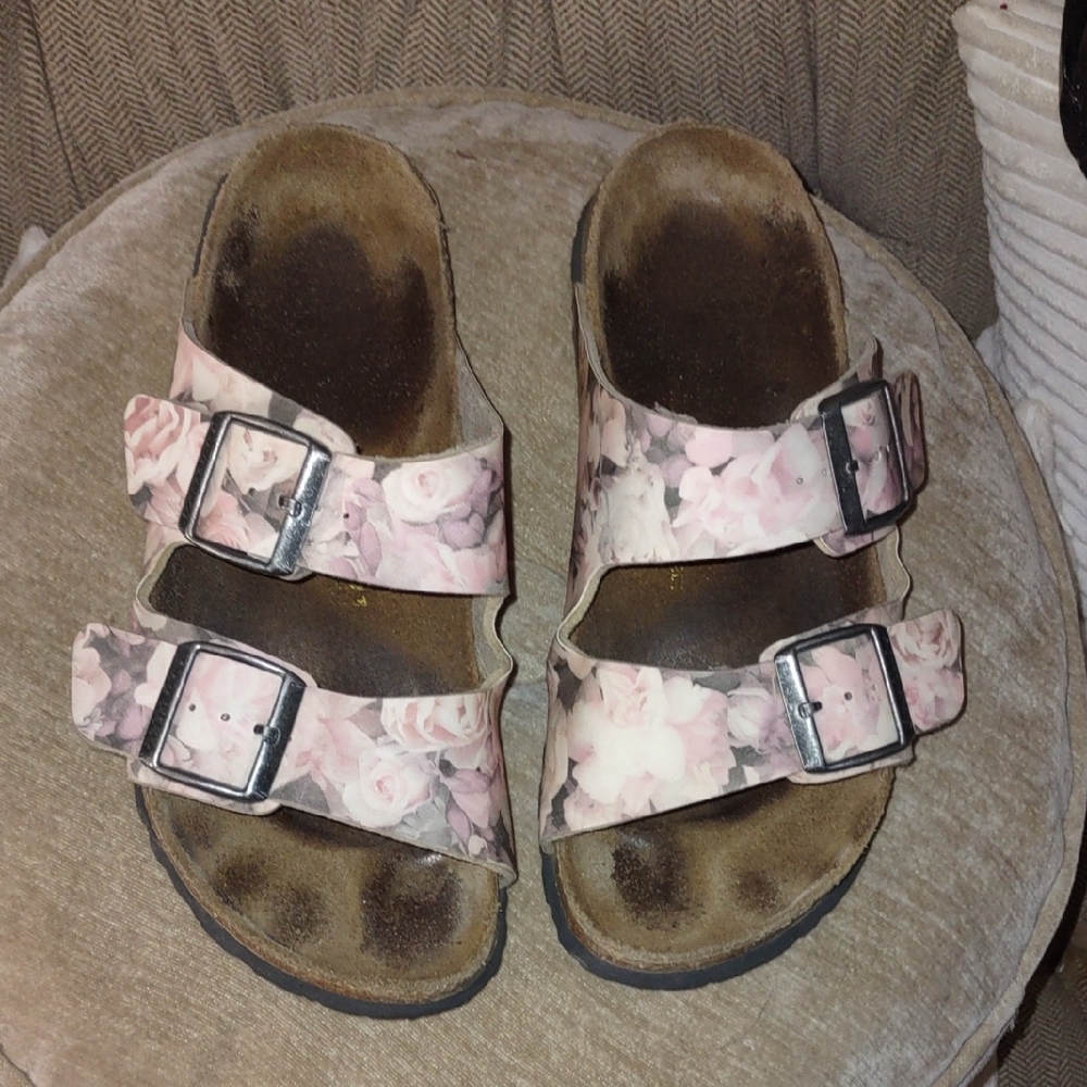 Birkenstock Papillon Blanc Floral Pink Sandals